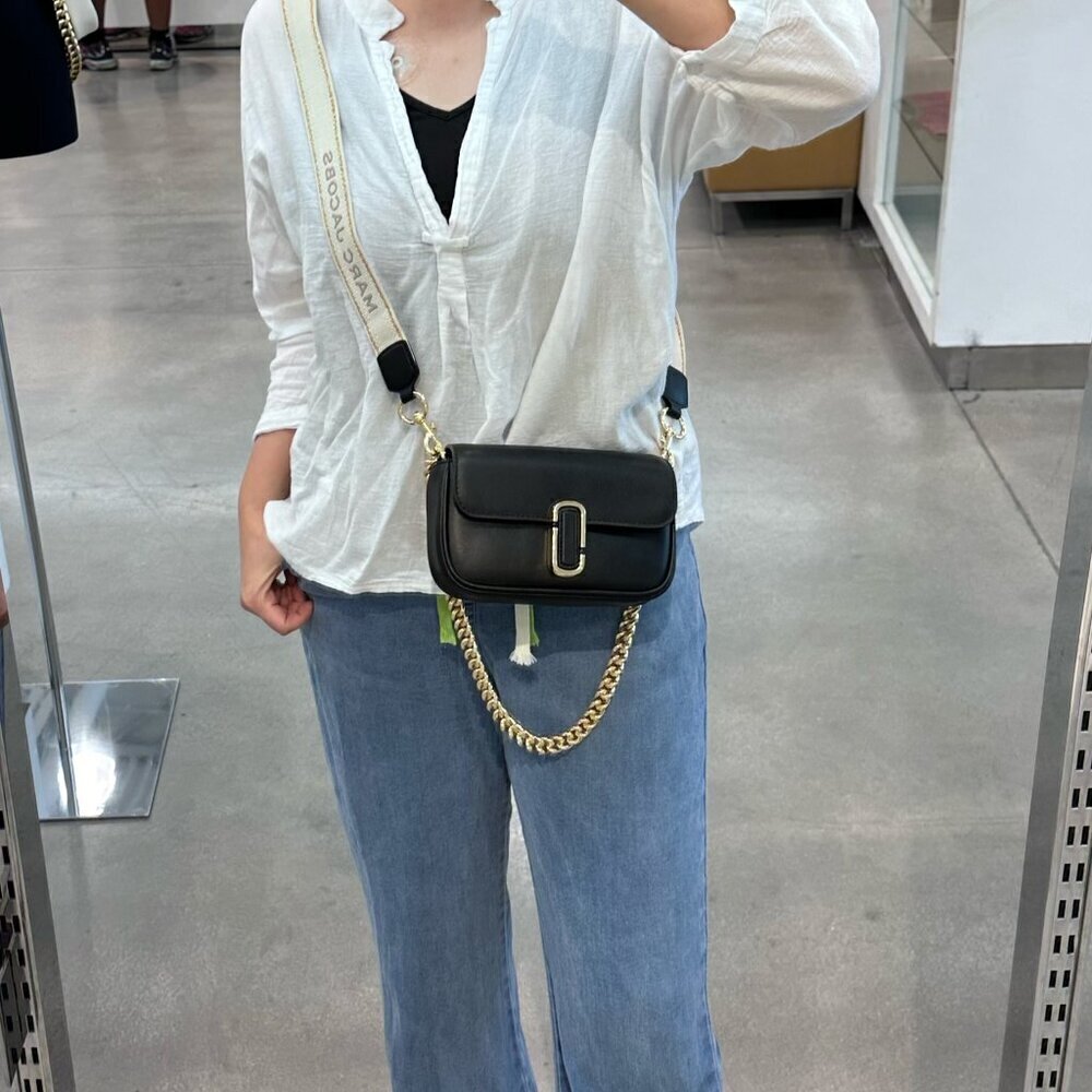 NWT! New Marc Jacobs J Marc Mini Shoulder Bag -Smooth Leather Pool Blue - Picture 11 of 12